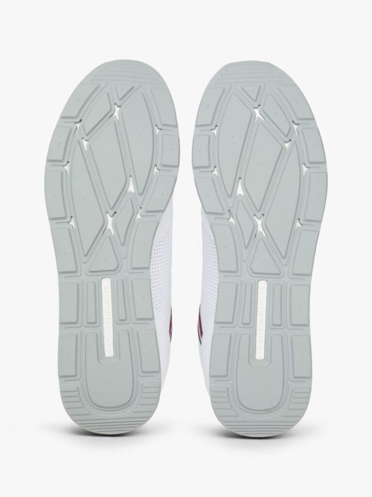 Άσπρο Δερμάτινα Sneakers Με Signature Λεπτομέρεια  Άνδρες