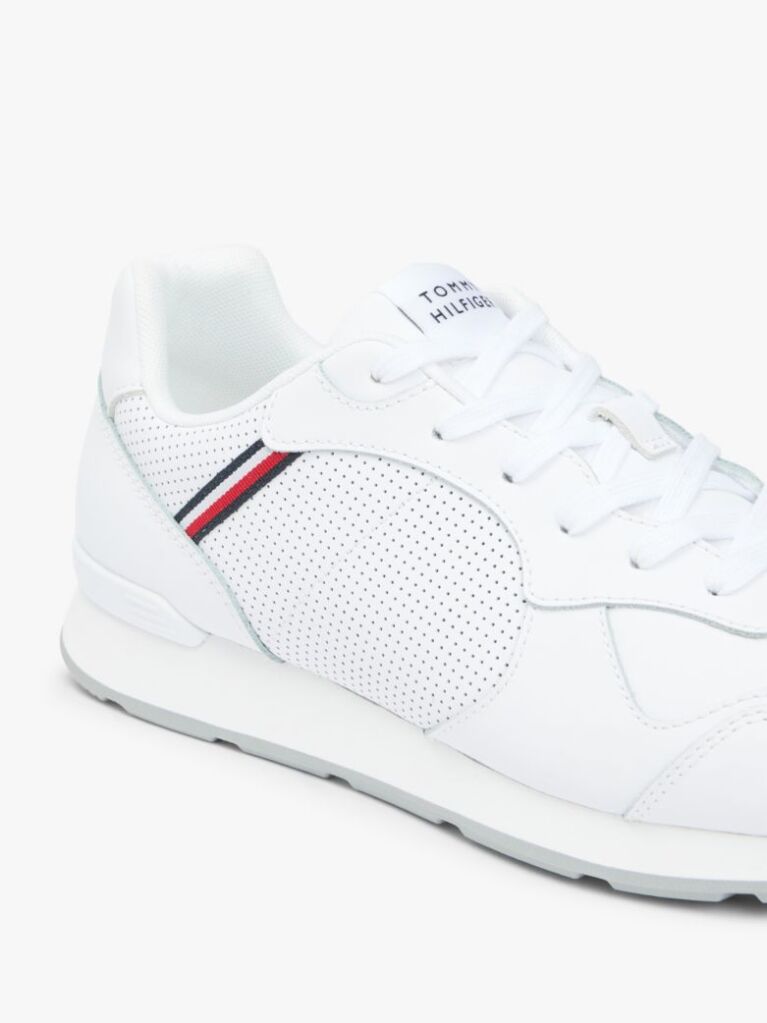Άσπρο Δερμάτινα Sneakers Με Signature Λεπτομέρεια  Άνδρες