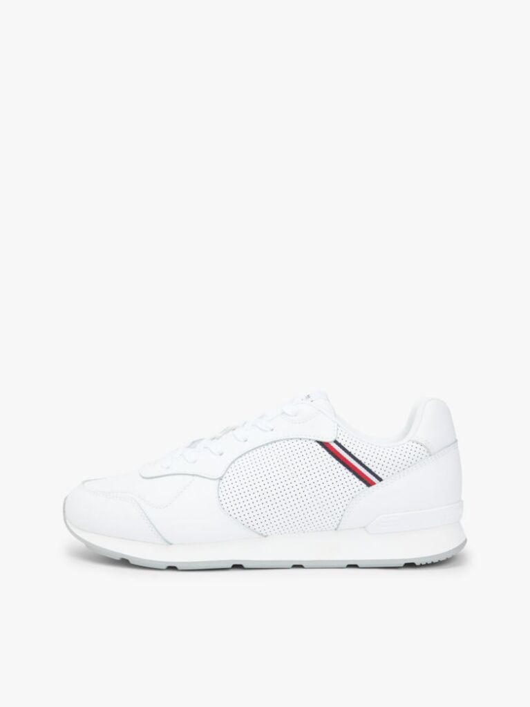 Άσπρο Δερμάτινα Sneakers Με Signature Λεπτομέρεια  Άνδρες
