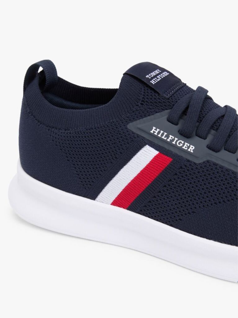 Μπλε Sneakers Με Πλεκτό Σχέδιο Και Λογότυπο Hilfiger  Άνδρες
