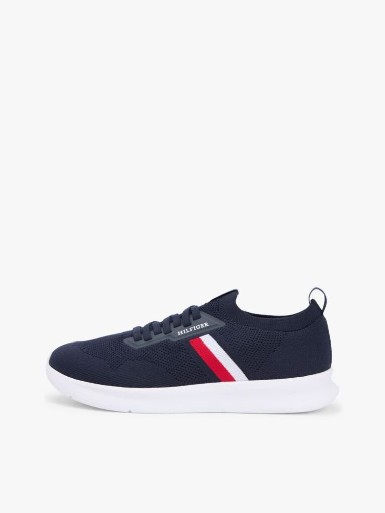 Μπλε Sneakers Με Πλεκτό Σχέδιο Και Λογότυπο Hilfiger  Άνδρες