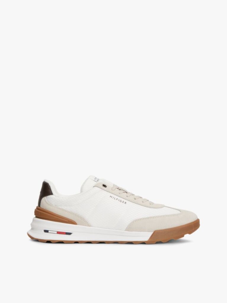 Μπεζ Ρετρό Sneakers Με Μίξη Υφών Και Chunky Σόλα  Άνδρες