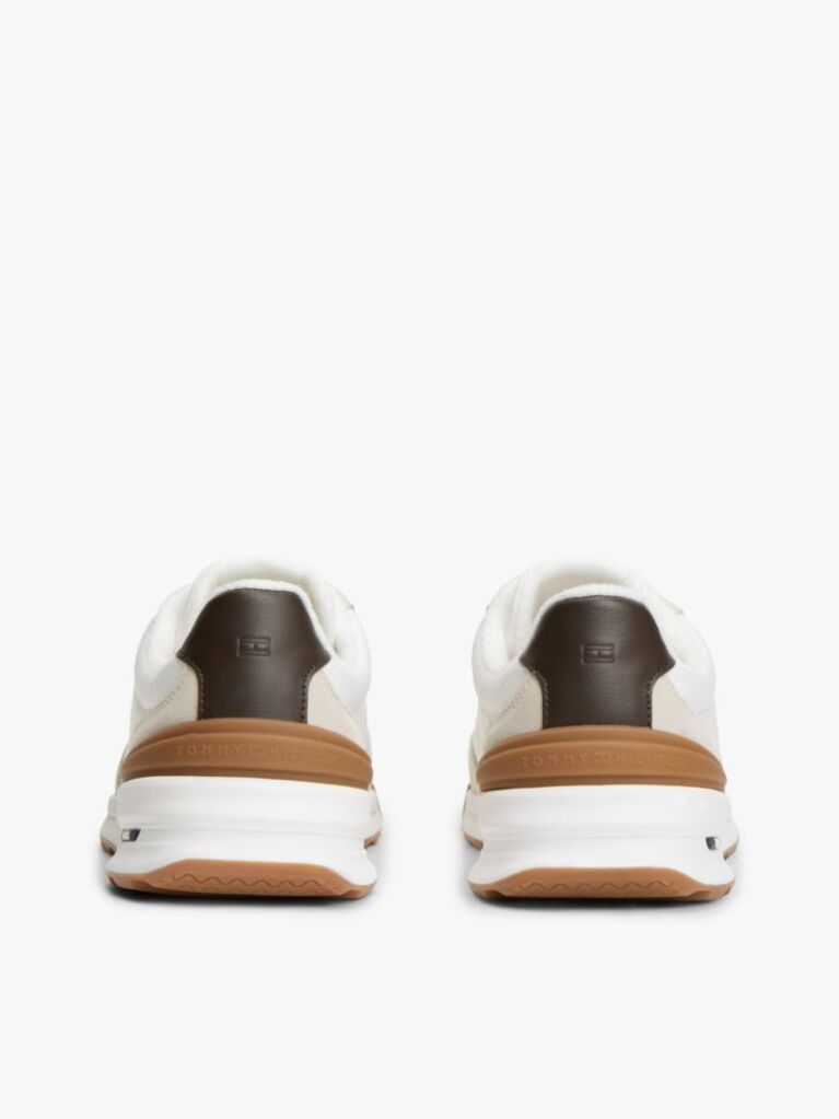 Μπεζ Ρετρό Sneakers Με Μίξη Υφών Και Chunky Σόλα  Άνδρες