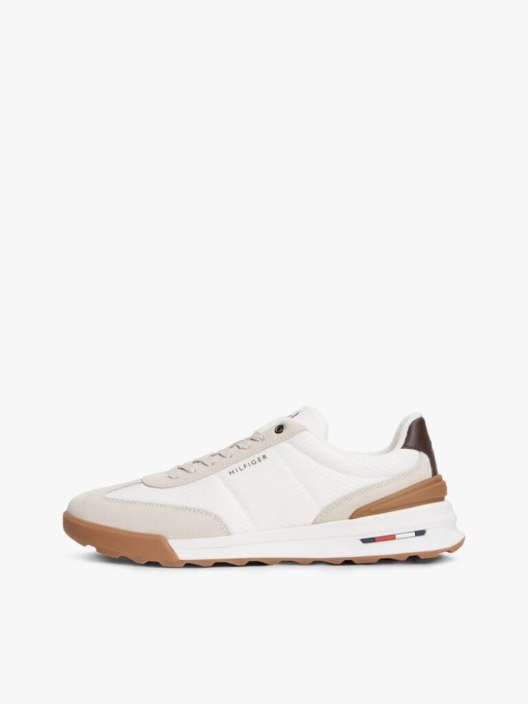 Μπεζ Ρετρό Sneakers Με Μίξη Υφών Και Chunky Σόλα  Άνδρες