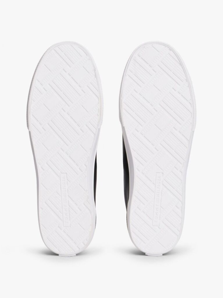 Μαύρο Δερμάτινα Δετά Sneakers Με Μονόγραμμα  Γυναίκες