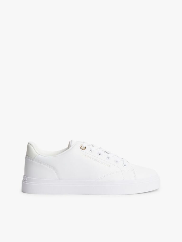 Άσπρο Δερμάτινα Sneakers Με Λογότυπο  Γυναίκες