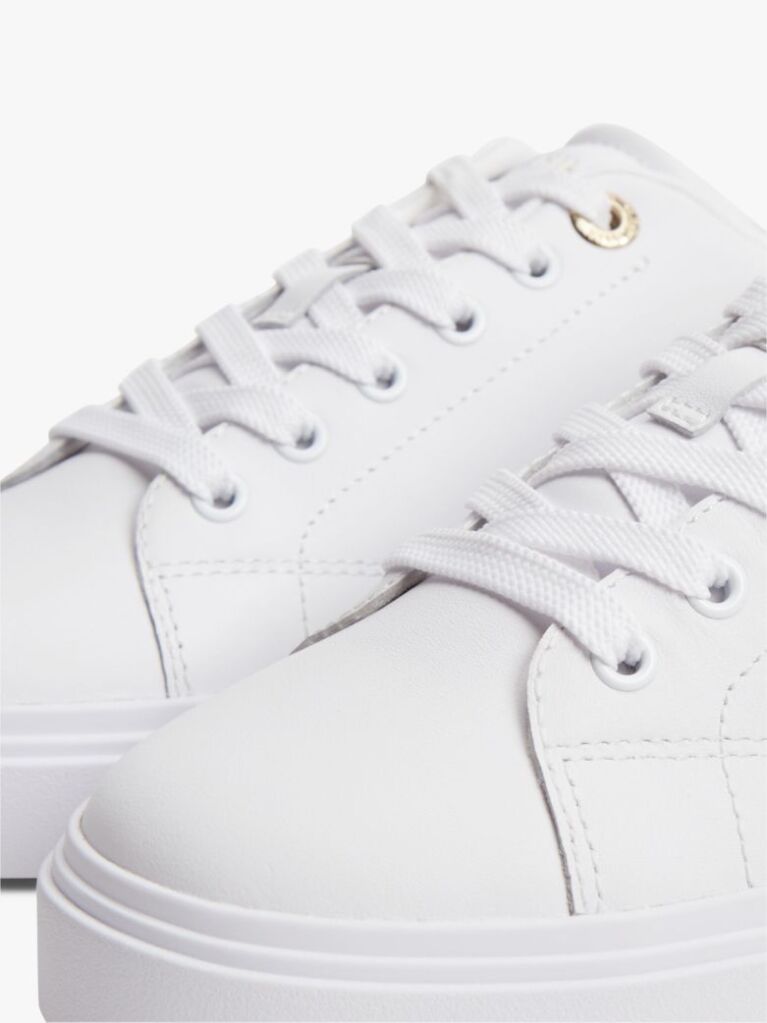 Άσπρο Δερμάτινα Sneakers Με Λογότυπο  Γυναίκες