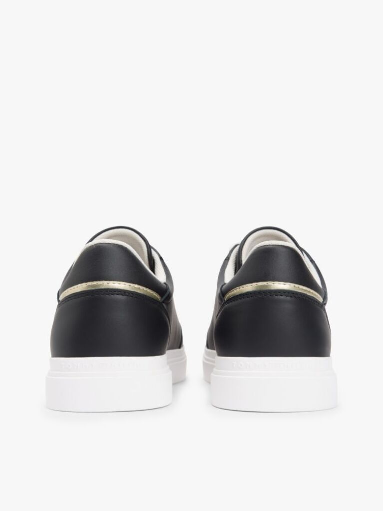 Black Leather TH Monogram Cupsole Trainers  Women