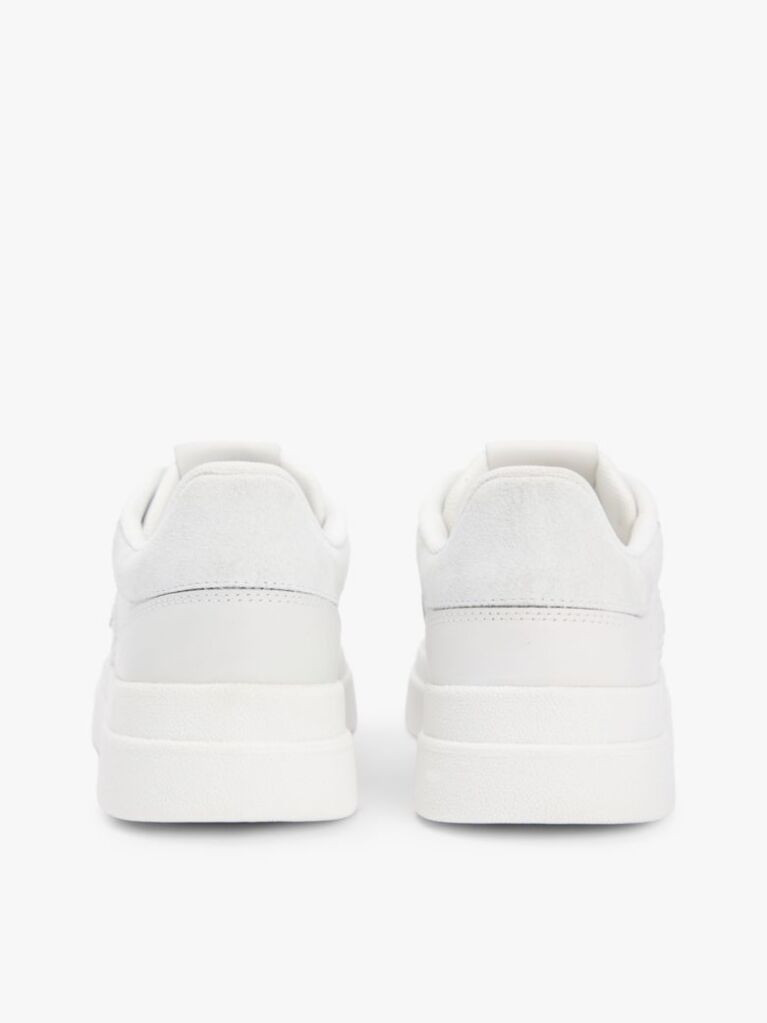 White Leather TH Monogram Court Trainers  Women