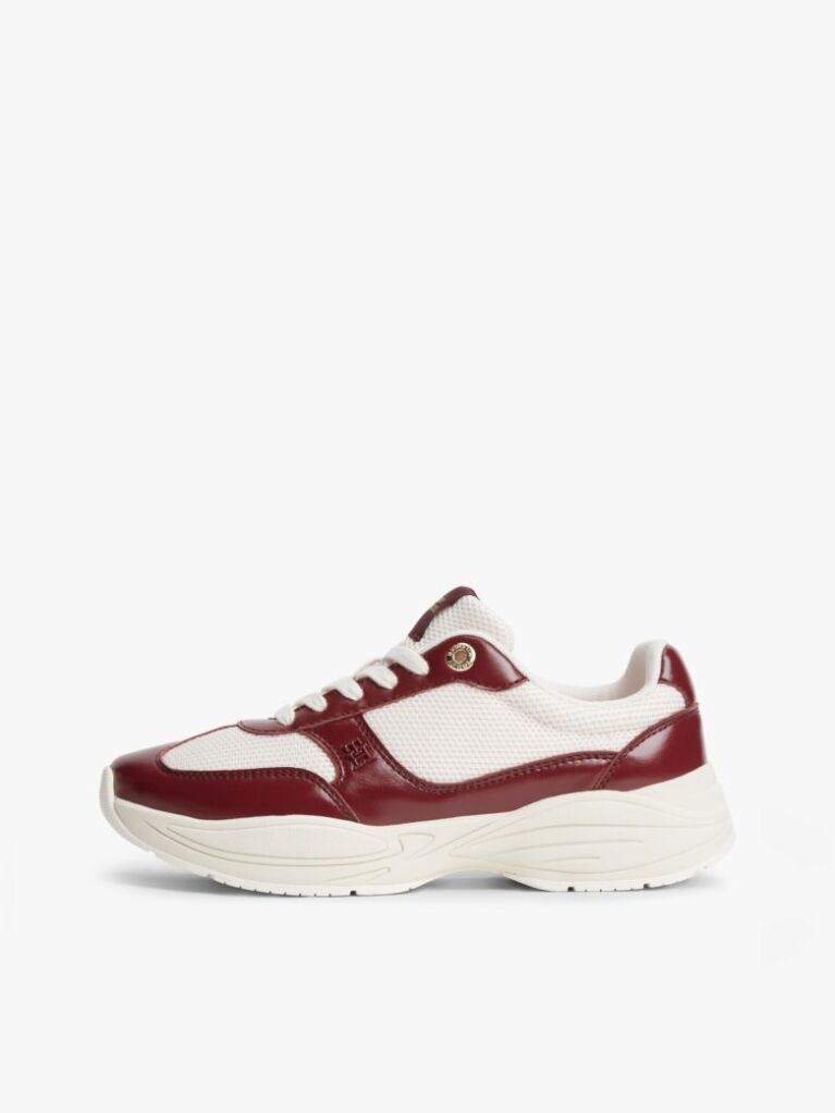Multi Δερμάτινα Sneakers Mε Μονόγραμμα TH Και Μίξη Υφών  Γυναίκες