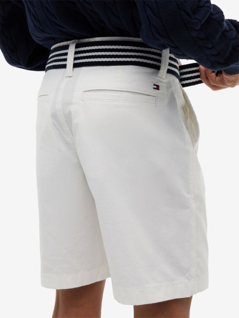 Άσπρο Essential Παντελόνι Chinos Με Signature Ζώνη Σε Loose Γραμμή  Αγόρια