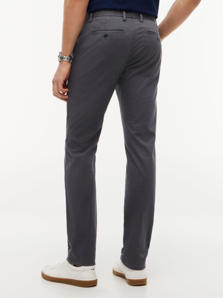 Grey Bleecker Stretch Cotton Chinos  Men