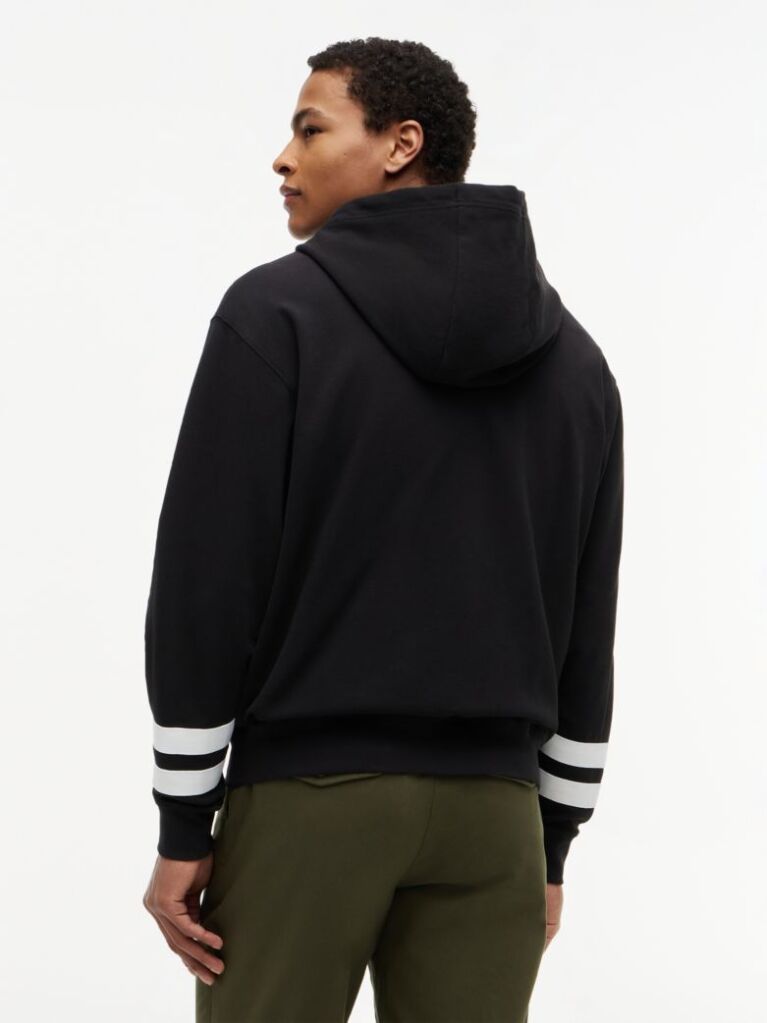 Μαύρο Hoody Με Nautical Λογότυπο Και Φερμουάρ  Άνδρες
