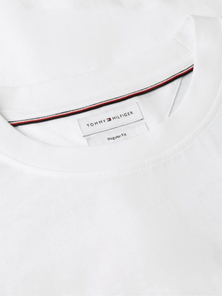 Άσπρο Βαμβακερό T-Shirt Με Πίσω Λογότυπο  Άνδρες