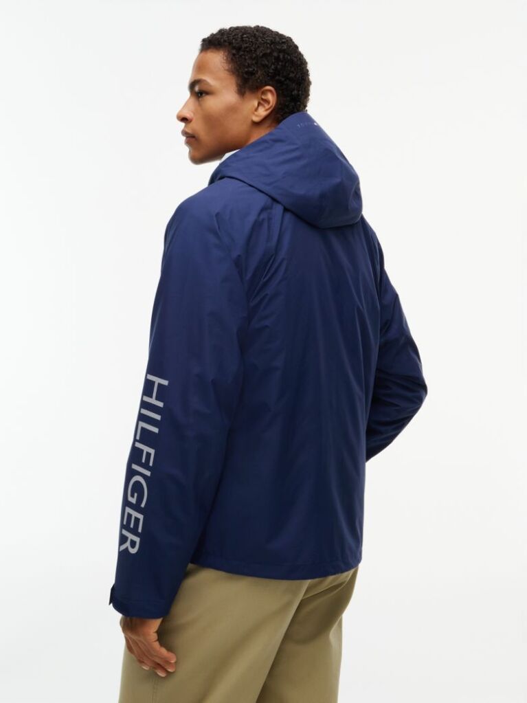 Blue Performance Print Water Resistant Ripstop Jacket  Men