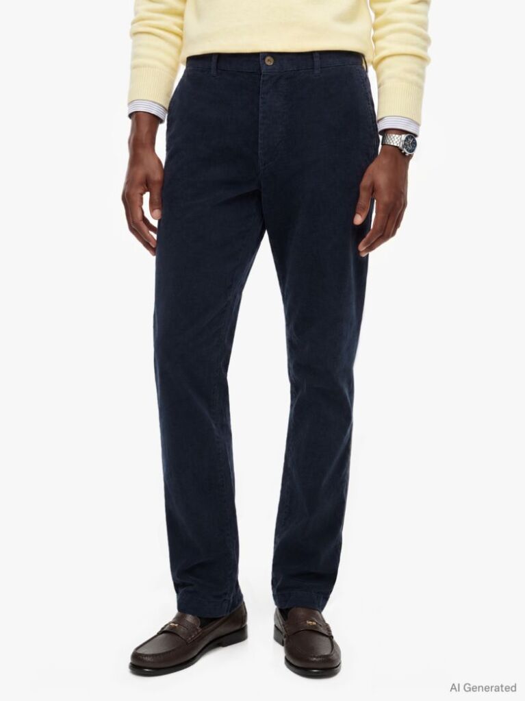 Μπλε Denton Κοτλέ Παντελόνι Chinos Σε Slim Ίσια Γραμμή  Άνδρες