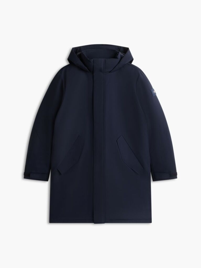 Blue Performance Tech Hooded Padded Parka  Men
