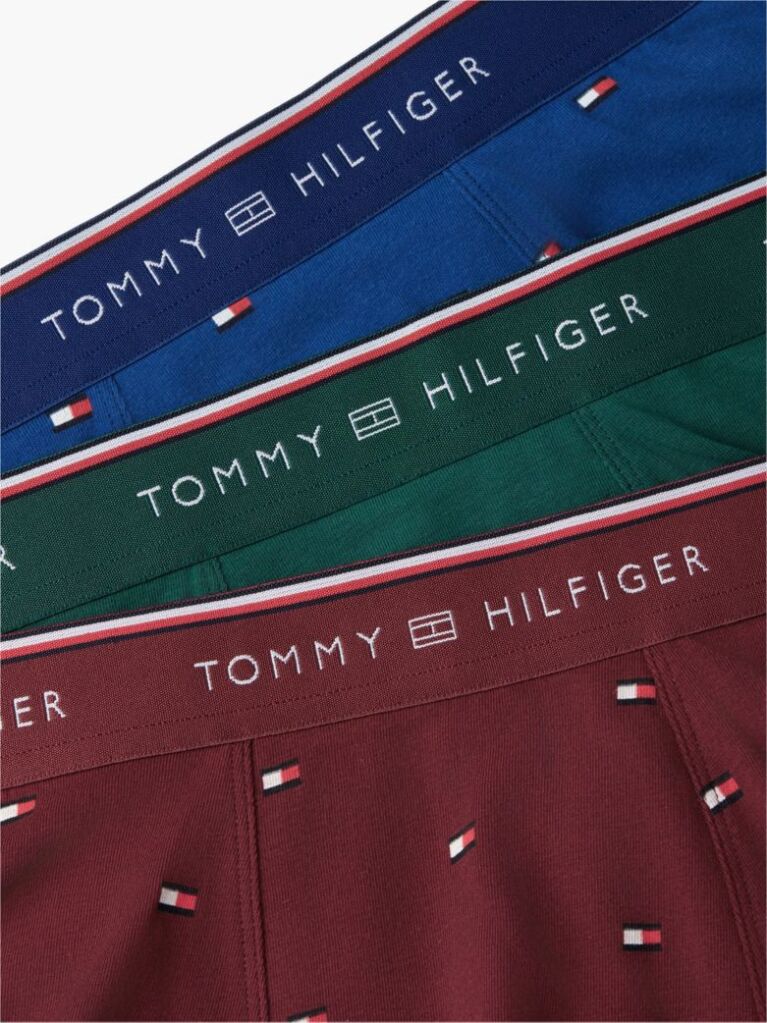 Multi 3-Pack Global Stripe Logo Waistband Trunks  Men