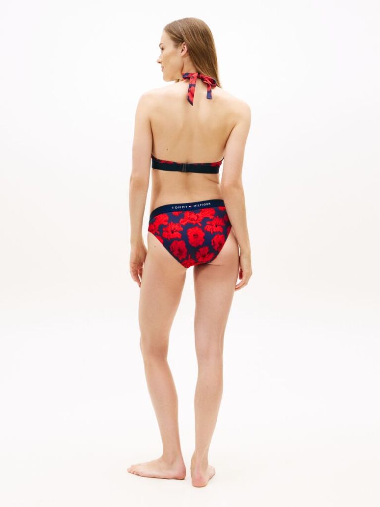 Multi Original Logo Print Halterneck Bikini Top  Women