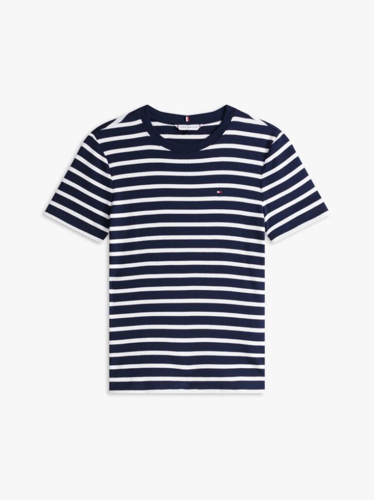 Multi Ριμπ T-Shirt Σε Slim Γραμμή Με Κεντητό Σημαιάκι  Γυναίκες