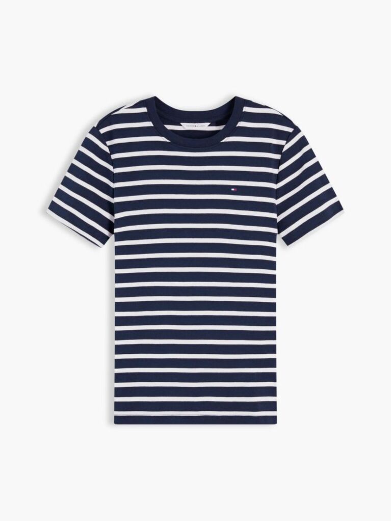 Multi Ριμπ T-Shirt Σε Slim Γραμμή Με Κεντητό Σημαιάκι  Γυναίκες