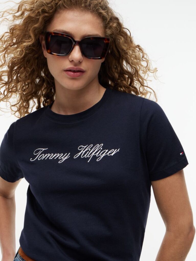 Μπλε T-Shirt Με Λογότυπο  Γυναίκες
