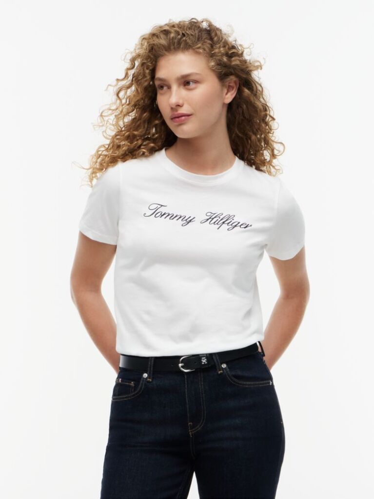Άσπρο T-Shirt Με Λογότυπο  Γυναίκες