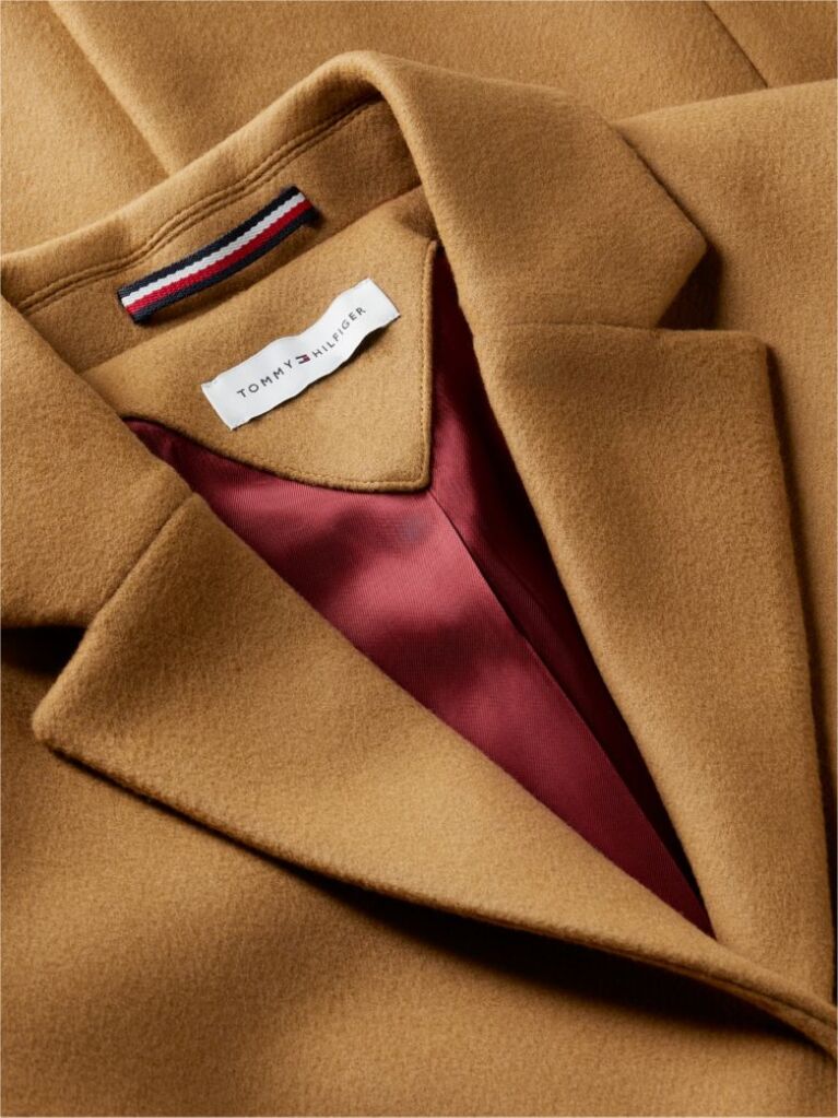 Brown Manteco Wool Blend Slim Single Breasted Coat  Women