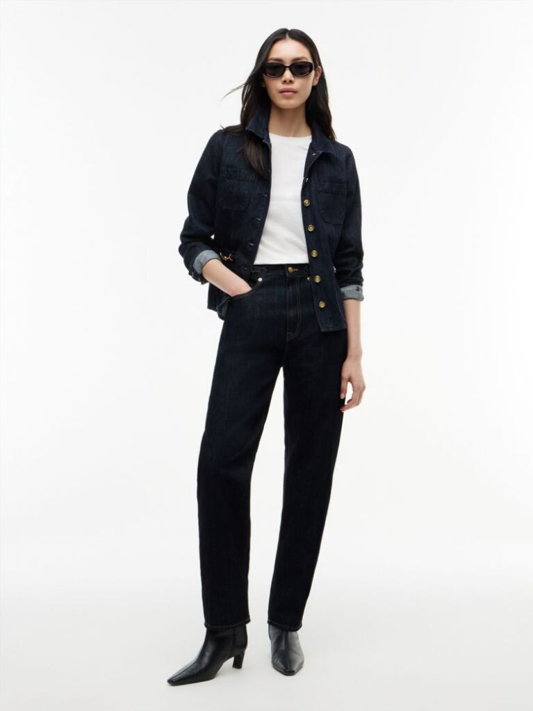 Blue Jackie High Rise Tapered Ankle Jeans  Women