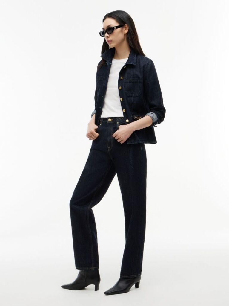 Blue Jackie High Rise Tapered Ankle Jeans  Women