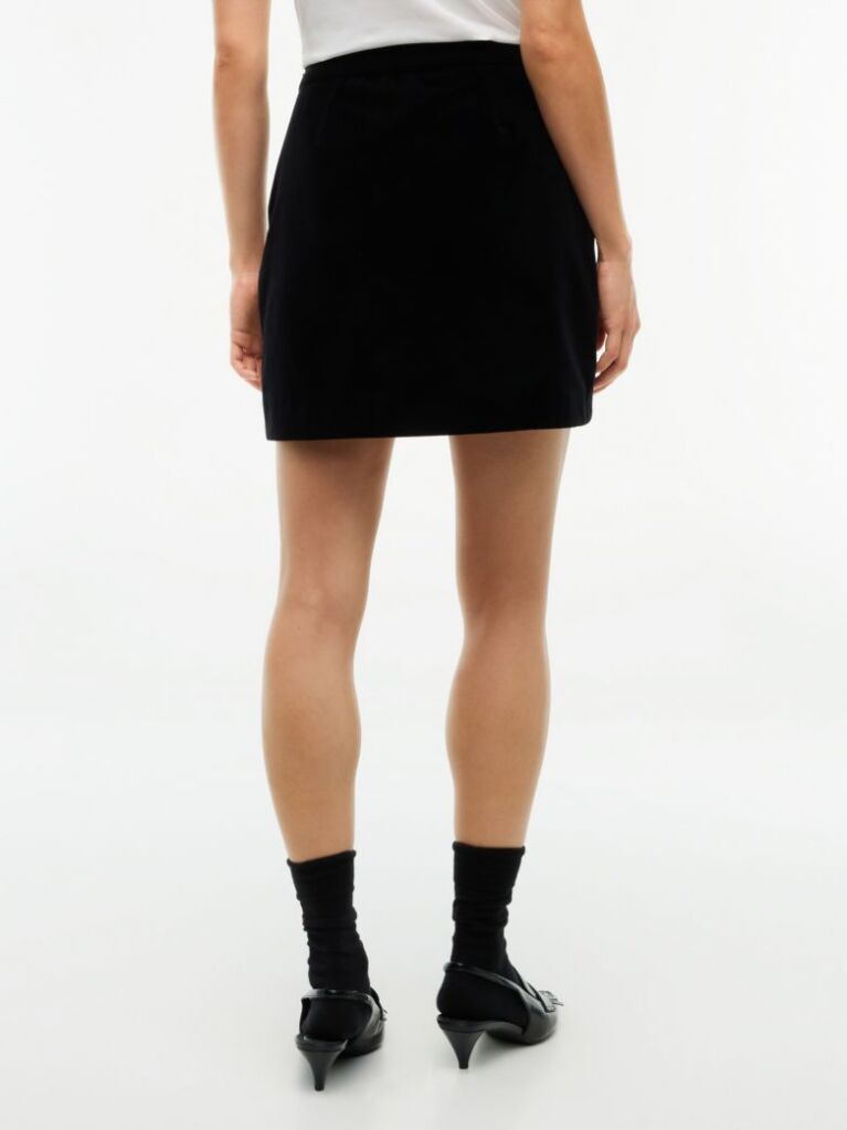Black Festive Velvet Mini Skirt  Women