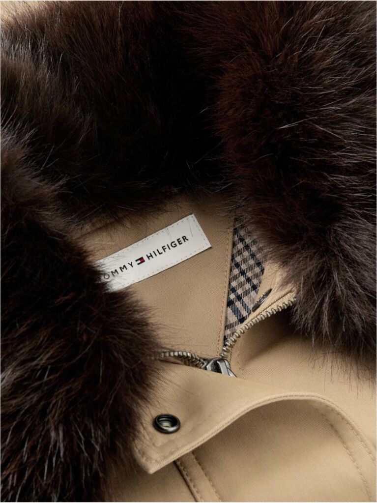 Brown Faux Fur Collar Oversized Bomber Jacket  Women