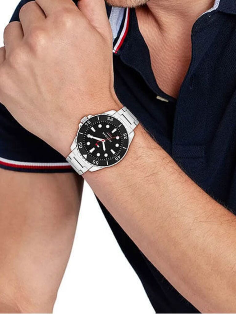 Black Stainless Steel Watch  Men