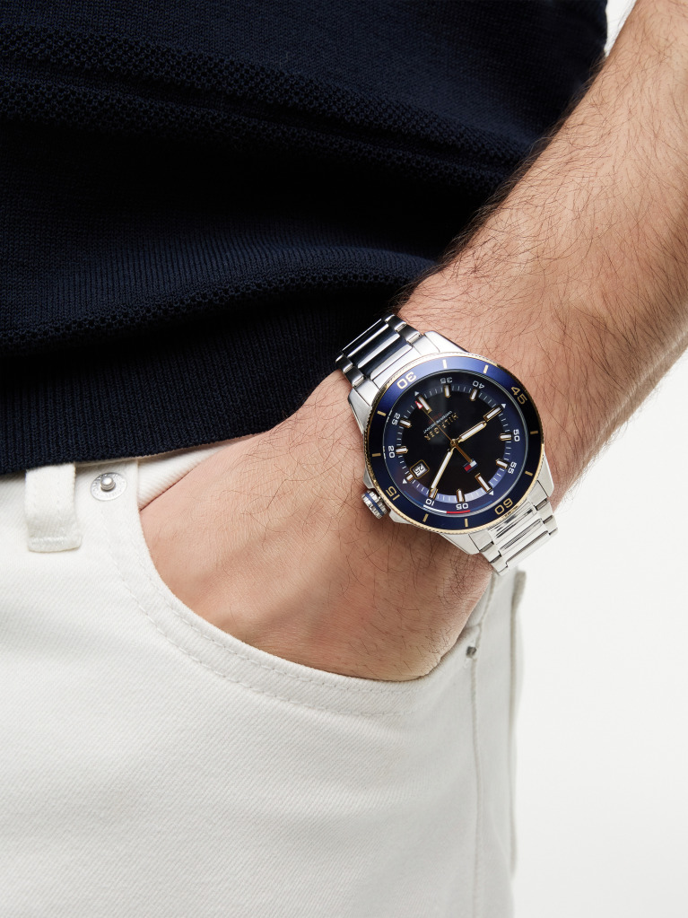 Blue Stainless Steel Watch  Men