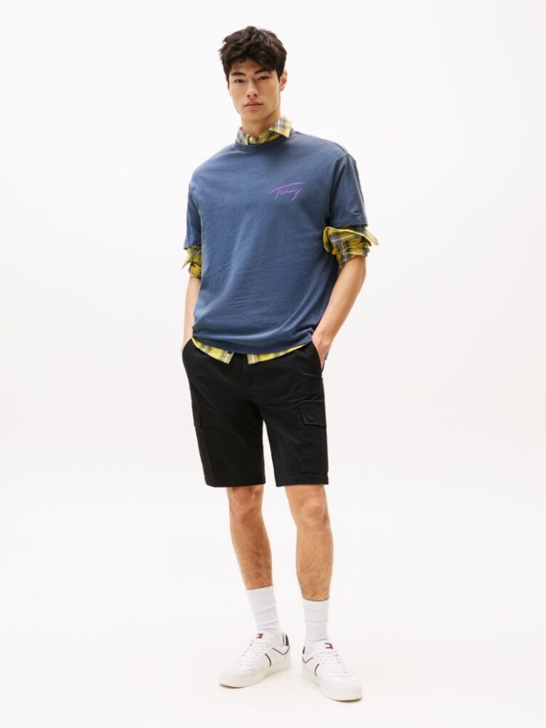 Black Scanton Slim Cargo Bermuda Shorts  Men