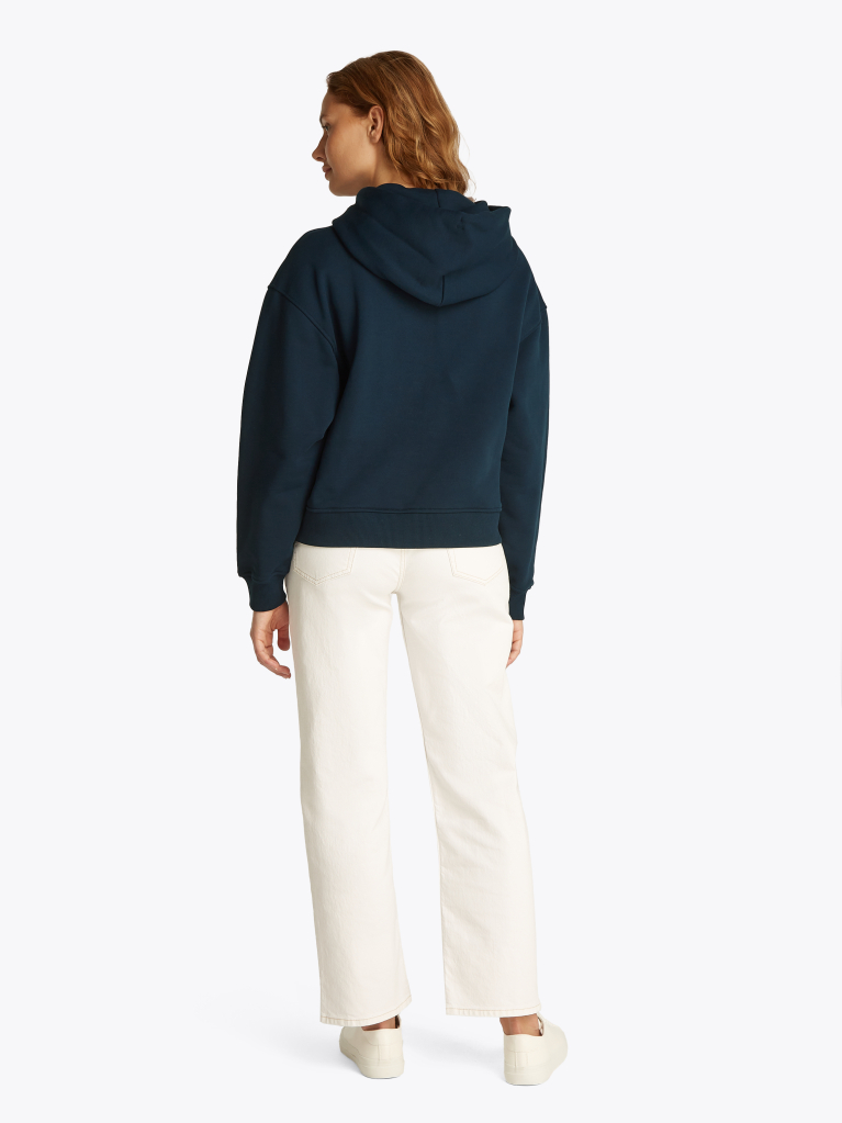 Μπλε Hoody Σε Boxy Γραμμή  Γυναίκες