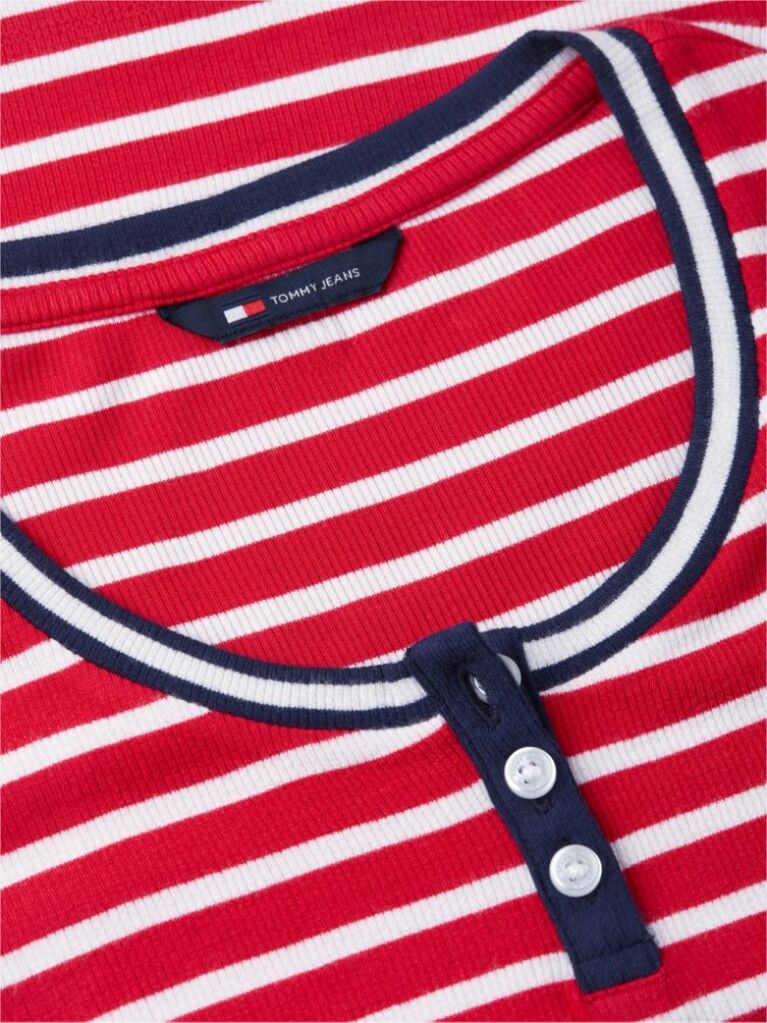 Multi Henley T-Shirt Σε Στενή Γραμμή  Γυναίκες