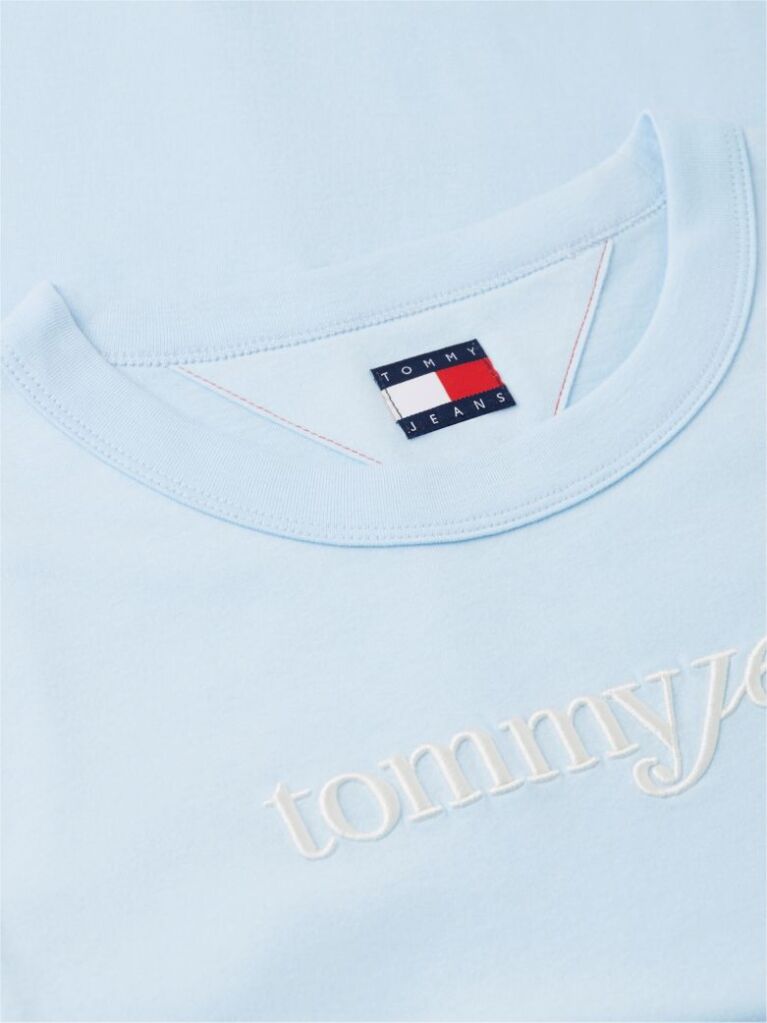 Μπλε Άνετο Βαμβακερό T-Shirt  Γυναίκες
