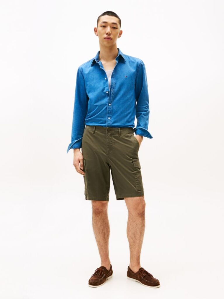 Green 1985 Essential Harlem Relaxed Cargo Bermuda Shorts  Men