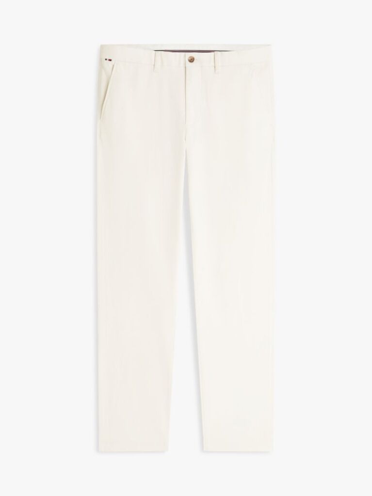 Beige Bleecker Textured Print Slim Trousers  Men