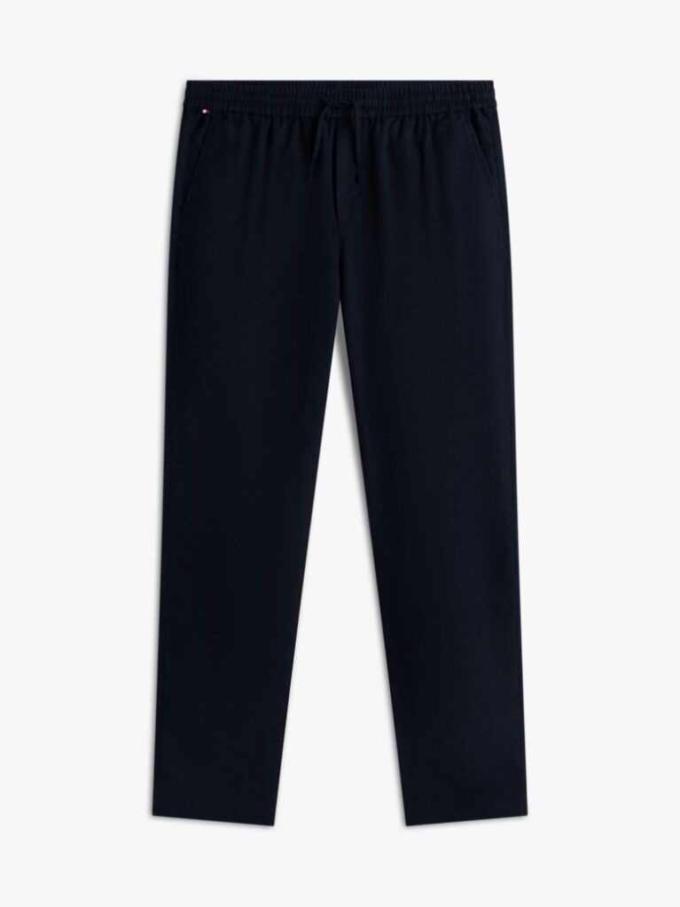 Μπλε Harlem Παντελόνι Chinos Λινό Σε Tapered Γραμμή  Άνδρες