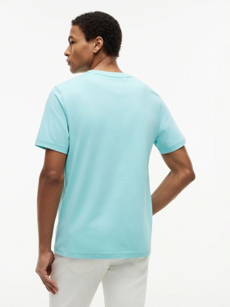 Μπλε T-Shirt Με Λογότυπο Και Κλασική Λαιμόκοψη  Άνδρες