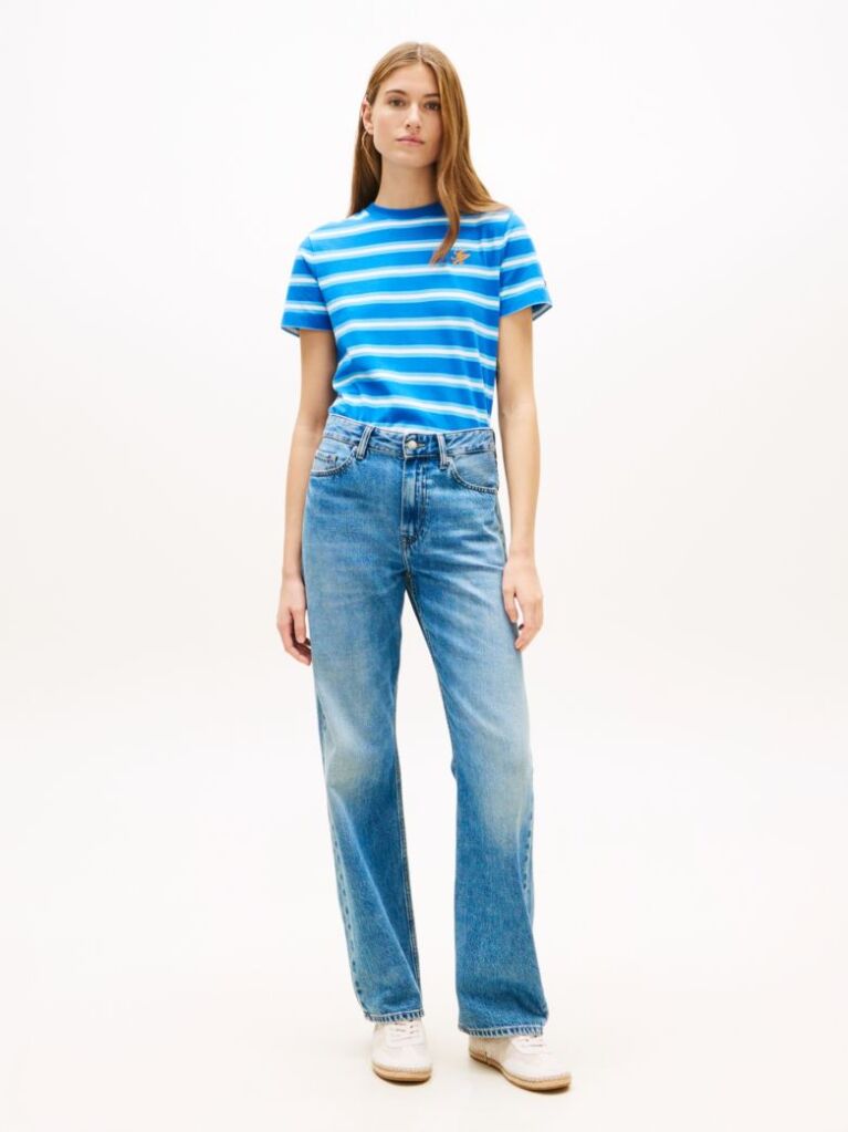Multi T-Shirt Με Κλασική Λαιμόκοψη Και Κεντητό Λογότυπο  Γυναίκες