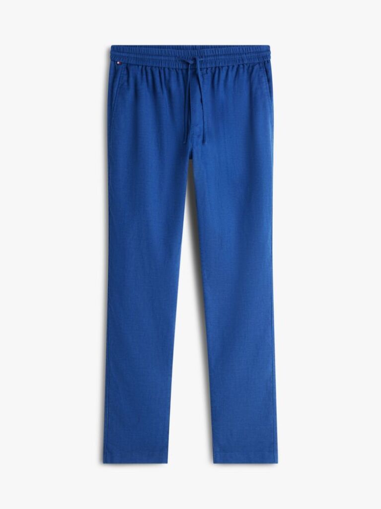 Μπλε Harlem Παντελόνι Chinos Λινό Σε Tapered Γραμμή  Άνδρες