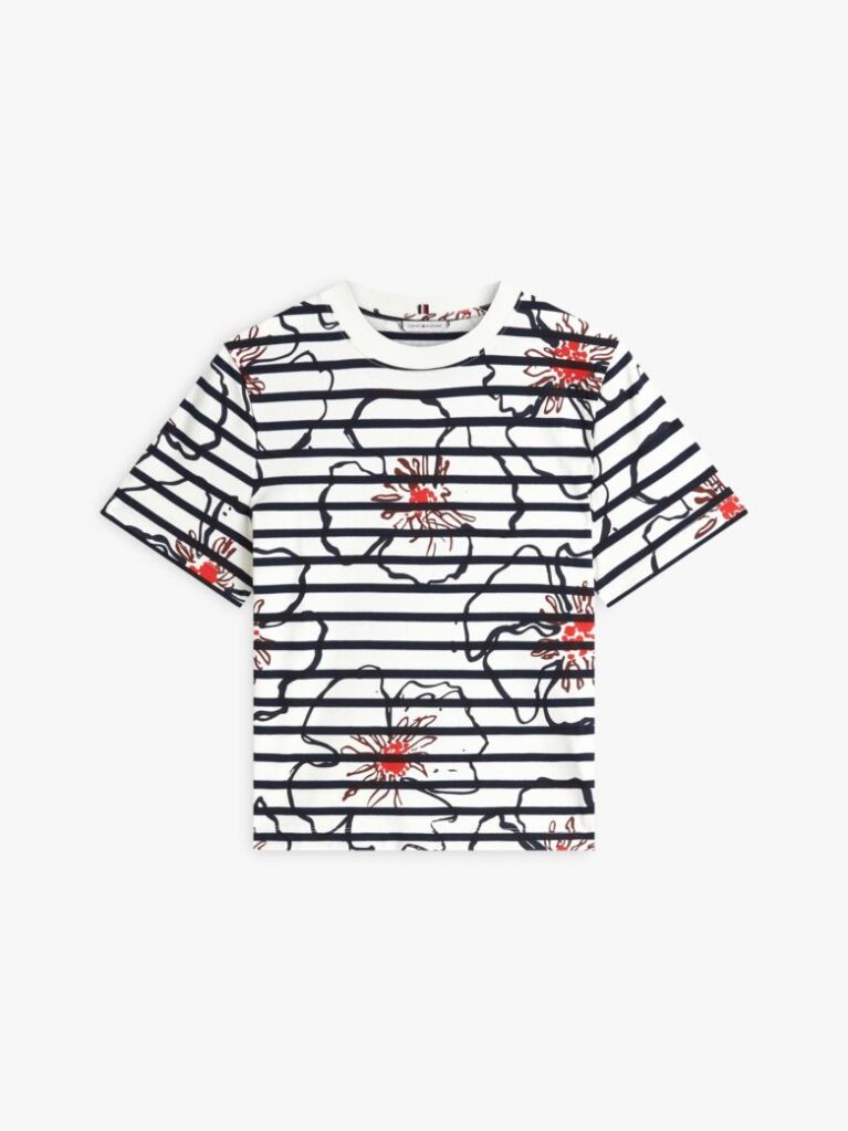 Multi T-Shirt Με Interlock Πλέξη Και Floral Σχέδιο  Γυναίκες