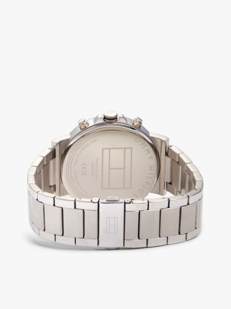 Blue Blue Dial Chronograph Chain-Link Watch  Men