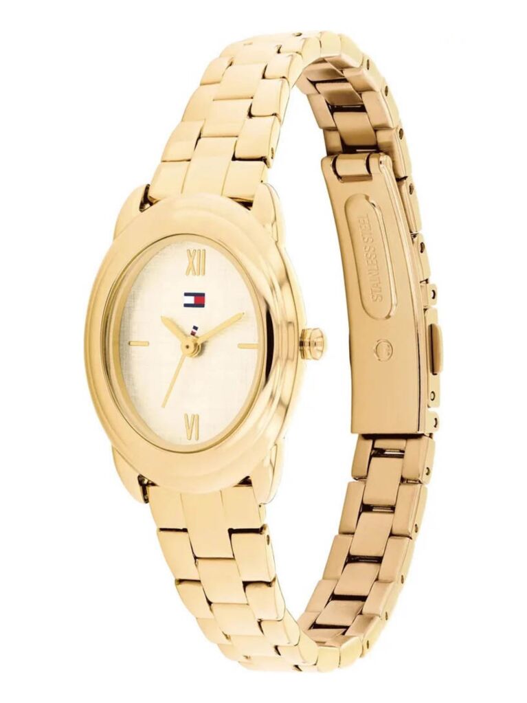 Gold Gold Tone Dial Stainless Steel Watch  Women
