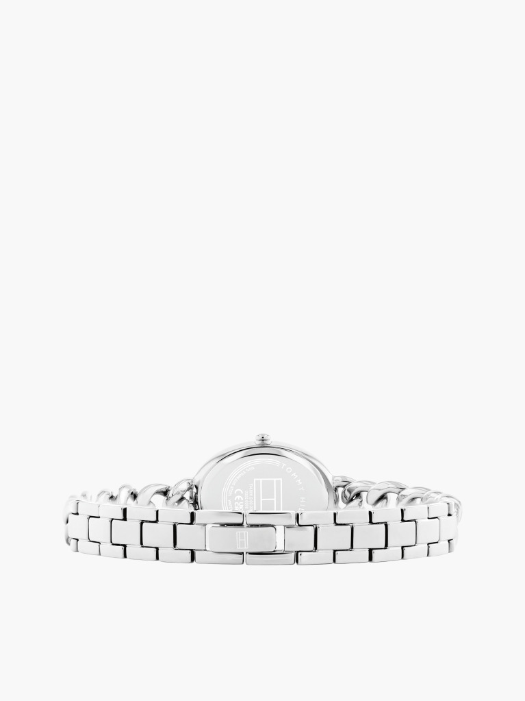 Pink Oval Dial Stainless Steel Bracelet Watch  Women