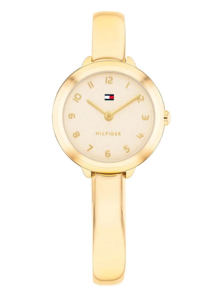 Gold Gold Toned Stainless Steel Bangle Watch  Women