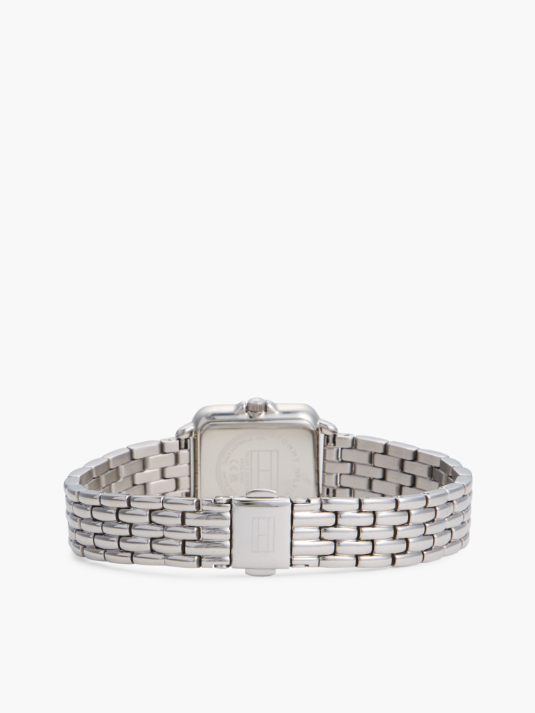 Pink Mother-Of-Pearl Dial Stainless Steel Watch  Women
